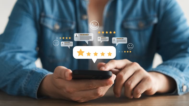 Customers give a five-star rating for the highest satisfaction